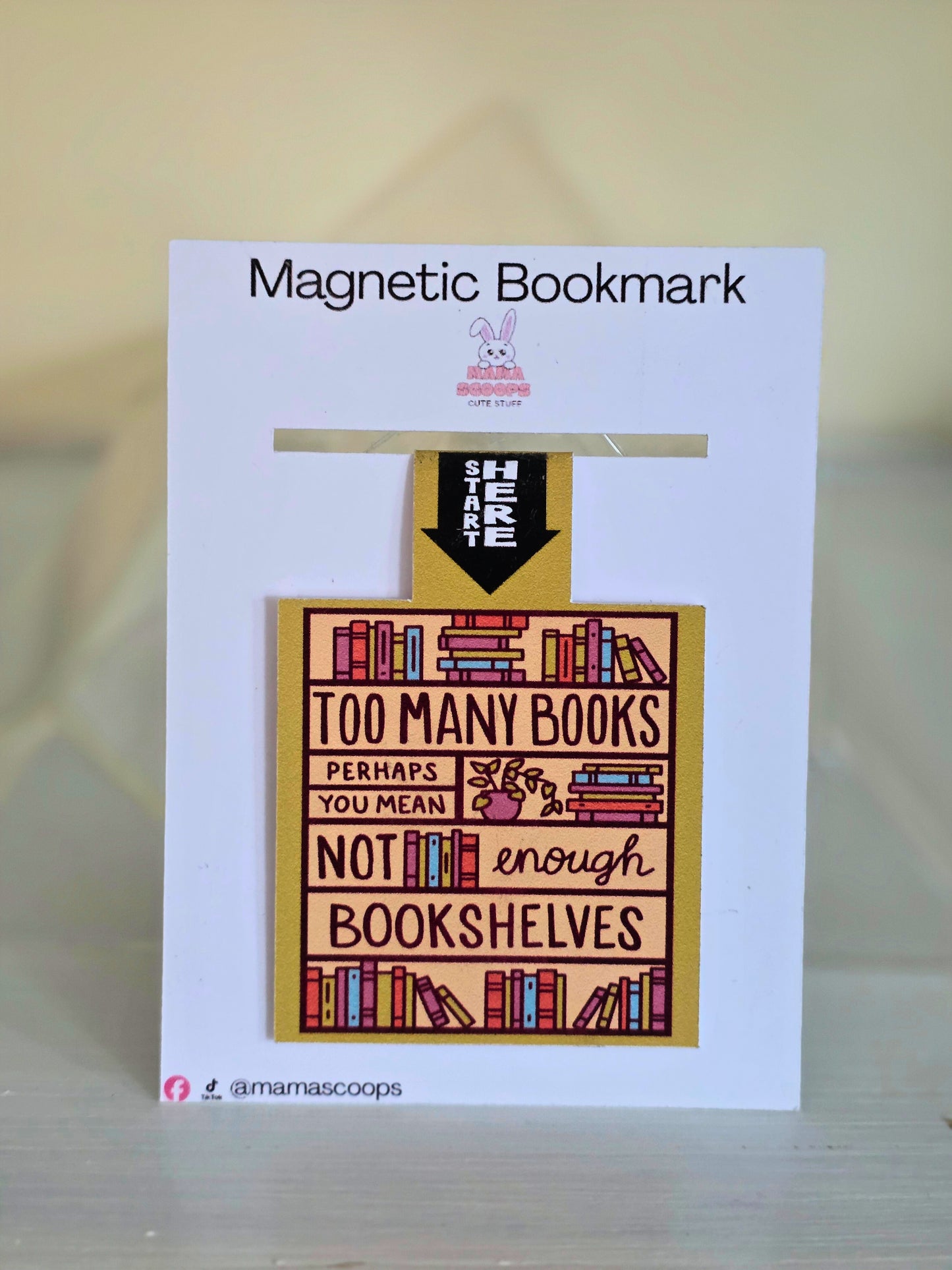 Too many books - Magnetic Bookmark