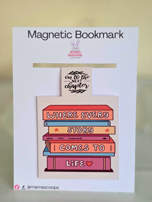 Onto the next chapter - magnetic bookmark